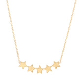 Five Star Dainty Gold Necklace