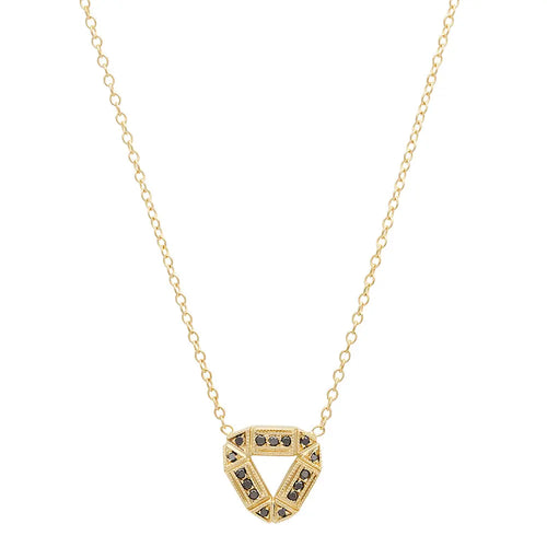 Open Triangle Diamond Necklace