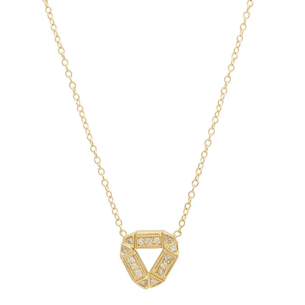 Open Triangle Diamond Necklace