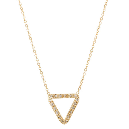 Open Triangle Diamond Necklace
