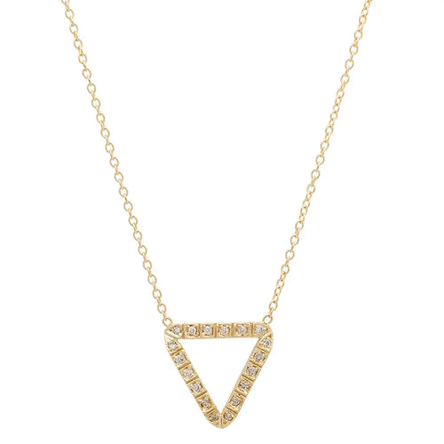 Moderate Open Triangle Diamond Necklace