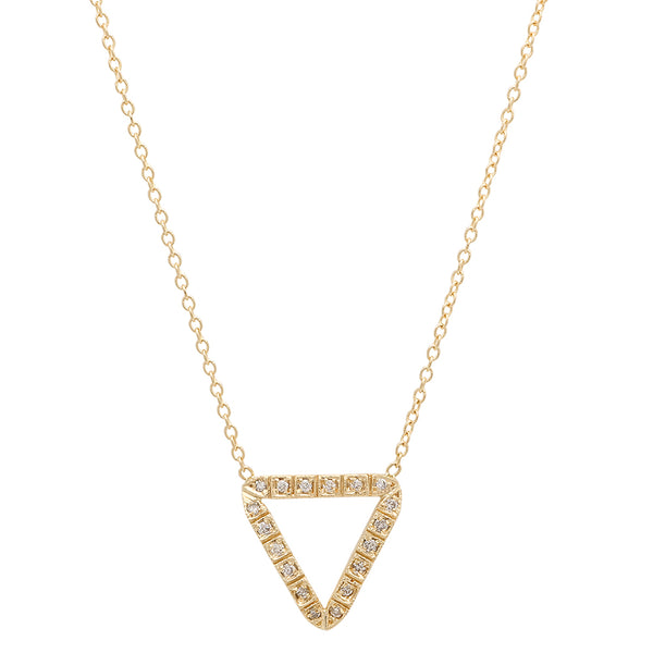 Moderate Open Triangle Diamond Necklace