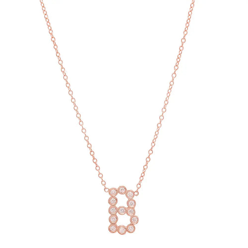 DSJ's Signature Meaningful Birthstone & Initial Necklace