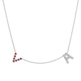 (2 Initials) DSJ's Signature Meaningful Multi Birthstone & Initial Necklace