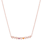 DSJ's Signature Tiny Open Heartbeats Birthstone Necklace - Dana Seng Jewelry Collection