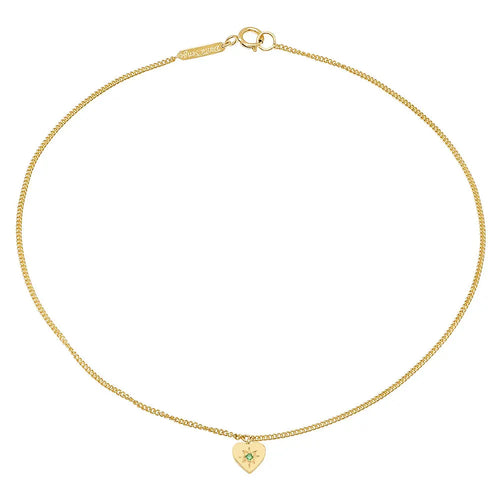 Mini Heart Birthstone Anklet - Dana Seng Jewelry Collection