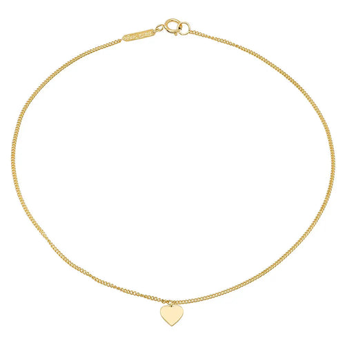 Mini Heart Gold Anklet - Dana Seng Jewelry Collection