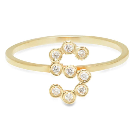 Safety Pin Diamond Ring
