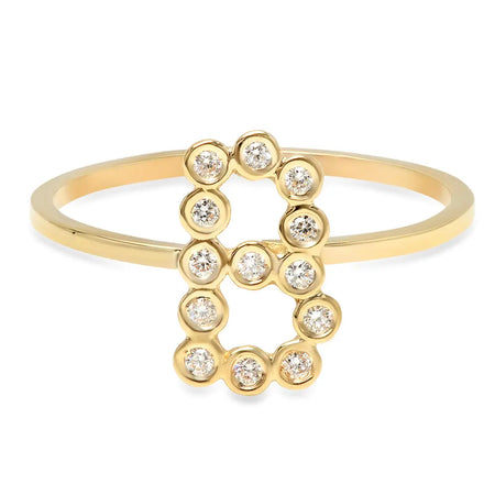 Safety Pin Diamond Ring