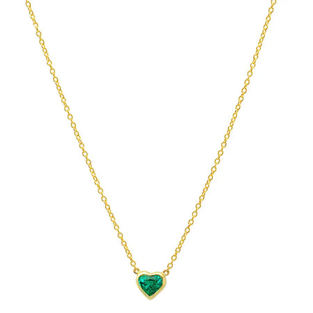 Mini Heart Birthstone Necklace