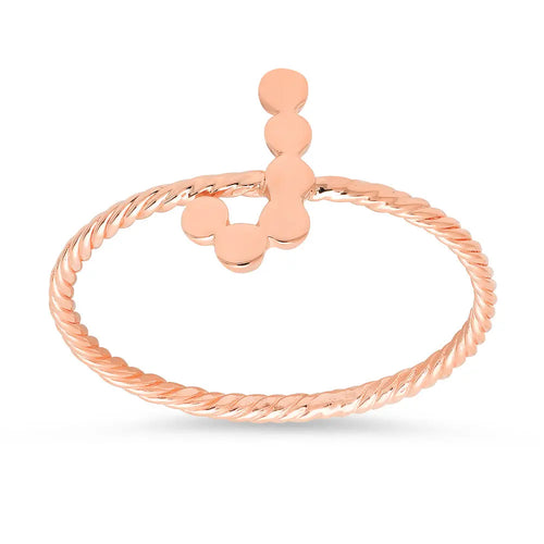 DSJ's Signature Meaningful Twisted Gold Initial Ring