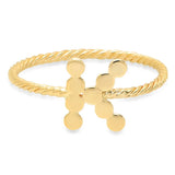 DSJ's Signature Twisted Gold Initial Ring