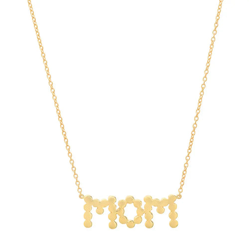 DSJ's Signature Meaningful Gold "MOM" Necklace - Dana Seng Jewelry Collection