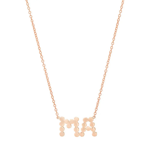 DSJ's Signature Meaningful Gold "MA" Necklace - Dana Seng Jewelry Collection