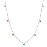 'You Are My Rainbow' Multi Color Sapphire Necklace