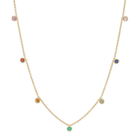 Mini Heart Birthstone Necklace