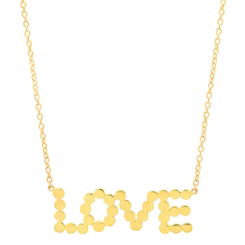 DSJ's Signature Meaningful Gold "LOVE" Necklace - Dana Seng Jewelry Collection