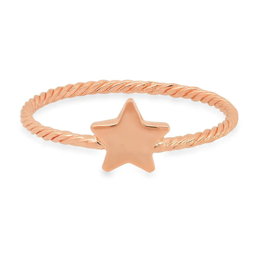 Chic Star Twisted Gold Ring - Dana Seng Jewelry Collection