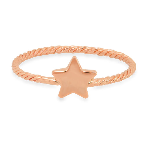 Chic Star Twisted Gold Ring