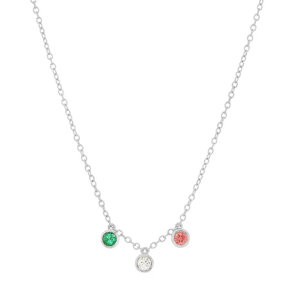 "3 Precious Birthstones" Necklace - Dana Seng Jewelry Collection