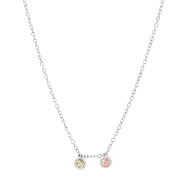 "2 Precious Birthstones" Necklace - Dana Seng Jewelry Collection