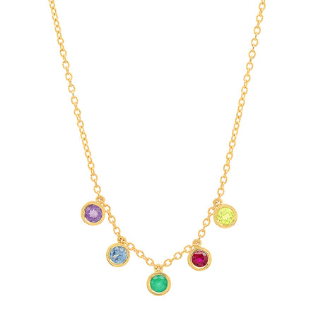 Heart Multi-Color Sapphire Necklace