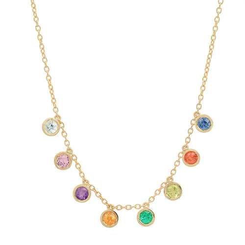 "8 Precious Birthstones" Necklace - Dana Seng Jewelry Collection