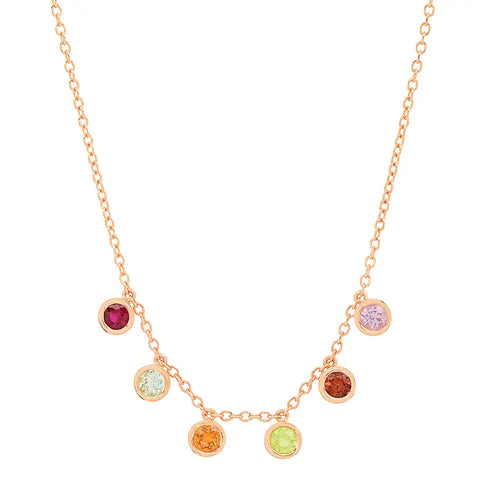"6 Precious Birthstones" Necklace - Dana Seng Jewelry Collection