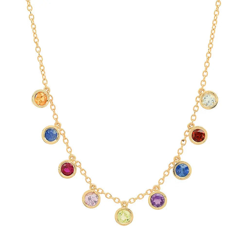 "9 Precious Birthstones" Necklace - Dana Seng Jewelry Collection