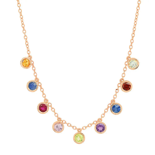 "9 Precious Birthstones" Necklace - Dana Seng Jewelry Collection