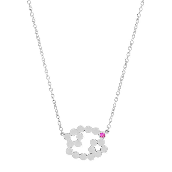 Dana Seng Signature Cancer Zodiac With Precious Birthstone Necklace