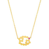 Dana Seng Signature Cancer Zodiac With Precious Birthstone Necklace