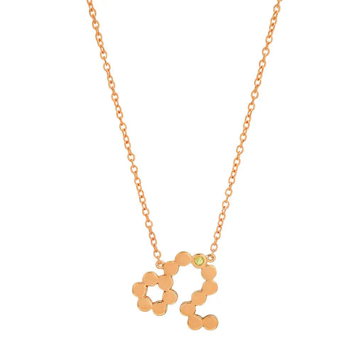 Dana Seng Signature Leo Zodiac With Precious Birthstone Necklace - Dana Seng Jewelry Collection