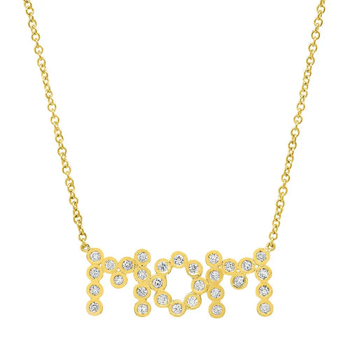 DSJ's Signature Meaningful MOM Diamond Necklace - Dana Seng Jewelry Collection