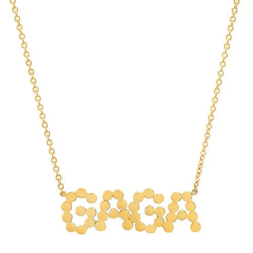 DSJ's Signature Meaningful Gold GAGA Necklace - Dana Seng Jewelry Collection