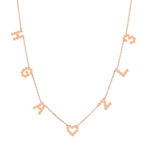 "7 Precious Initials" DSJ's Signature Meaningful Multi Gold Initial Necklace - Dana Seng Jewelry Collection