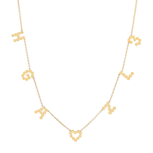 "7 Precious Initials" DSJ's Signature Meaningful Multi Gold Initial Necklace - Dana Seng Jewelry Collection