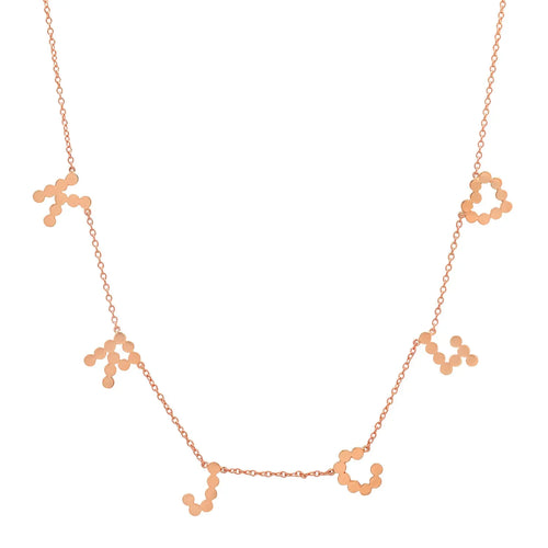 "6 Precious Initials" DSJ's Signature Meaningful Multi Gold Initial Necklace - Dana Seng Jewelry Collection
