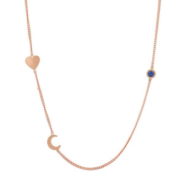 Meaningful Birthstone Curb Chain Necklace - Dana Seng Jewelry Collection