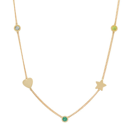 "3 Precious Birthstones" Necklace