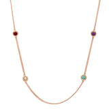 Meaningful Birthstone Curb Chain Necklace