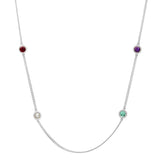 Meaningful Birthstone Curb Chain Necklace