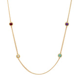 Meaningful Birthstone Curb Chain Necklace