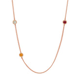 Meaningful Birthstone Curb Chain Necklace - Dana Seng Jewelry Collection