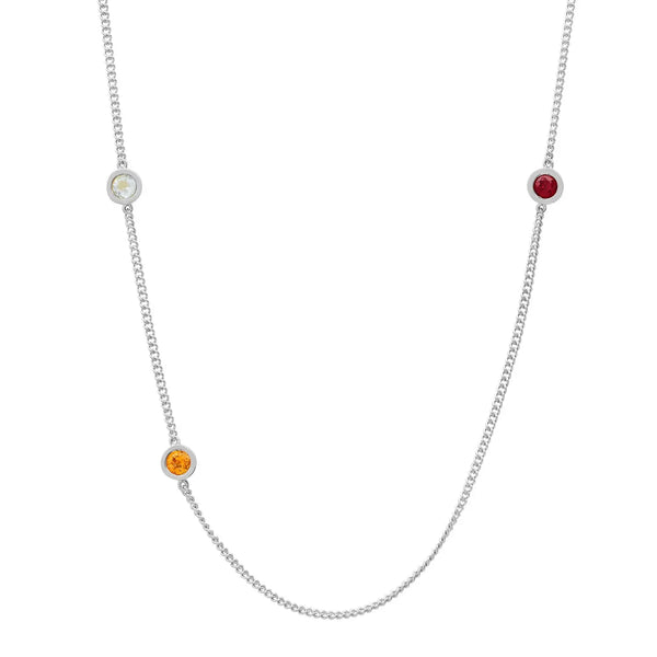Meaningful Birthstone Curb Chain Necklace - Dana Seng Jewelry Collection