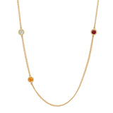 Meaningful Birthstone Curb Chain Necklace - Dana Seng Jewelry Collection
