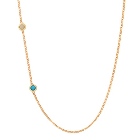 "Add-On" Precious New Birthstone To Your Existing Birthstone Curb Chain Necklace