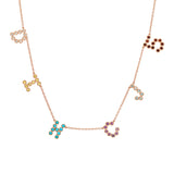 (6 Initials) DSJ's Signature Meaningful Multi Birthstone/Initial Necklace - Dana Seng Jewelry Collection