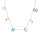(6 Initials) DSJ's Signature Meaningful Multi Birthstone/Initial Necklace - Dana Seng Jewelry Collection