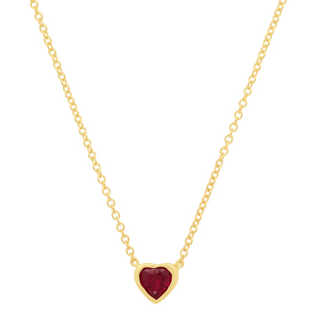 Precious Heart-Shaped January Birthstone Necklace